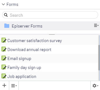 Forms list