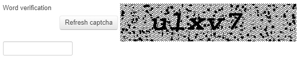Example of Captcha on form