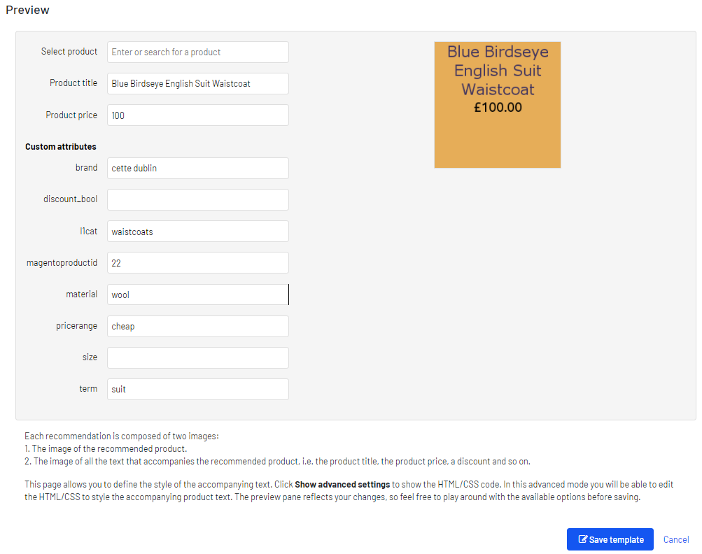 Image: Previewing a product