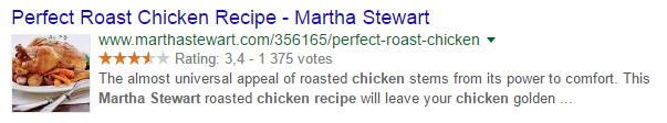 Image: Example of SERP with schema markup