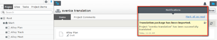 Image: Notification in user interface
