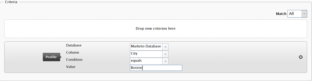Create visitor group based on visitor's city