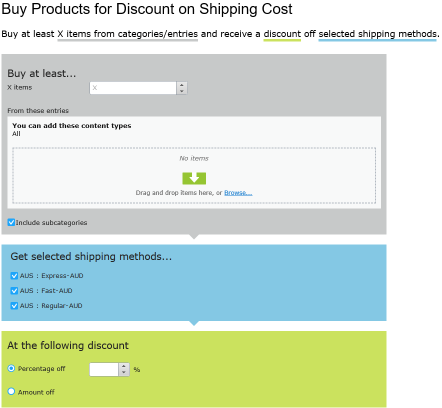 Image: Discount, Buy products for discount on shipping cost