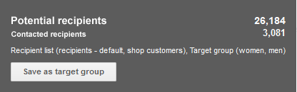 Image: Save as target group