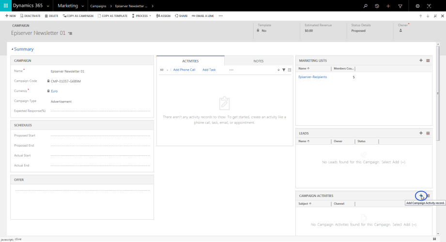 Image: New campaign activity