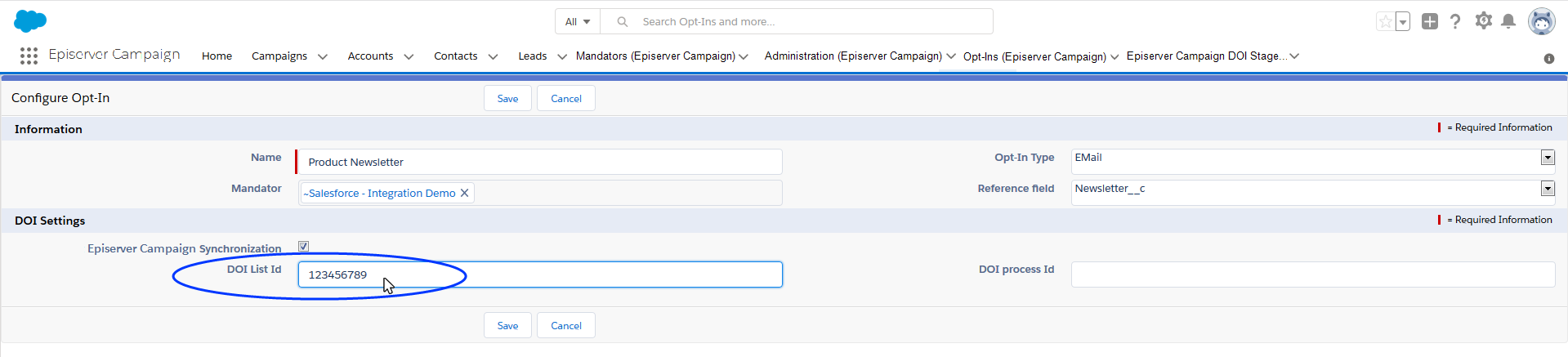 Image: Double opt-in recipient list ID
