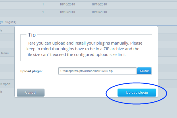 Image: Upload plugin
