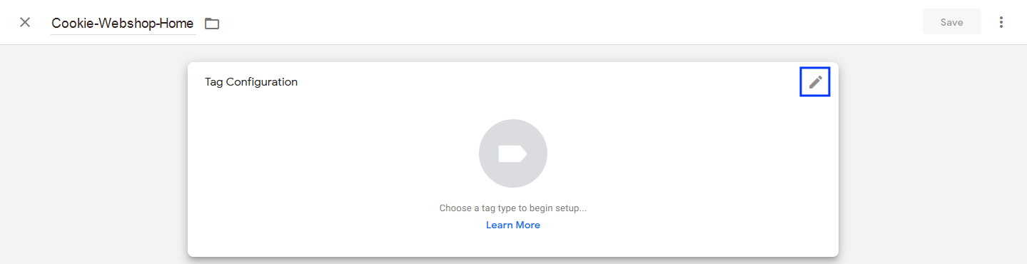 Image: Tag configuration