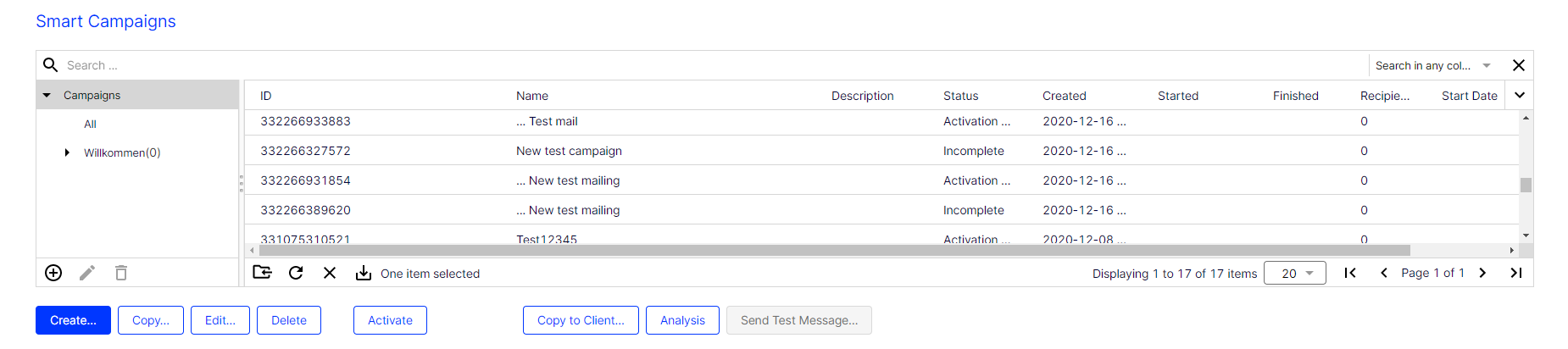 Image: Smart Campaign overview
