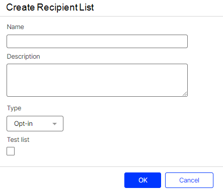 Image: Configuring the recipient list