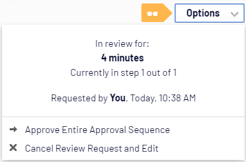 Approve entire sequence menu option