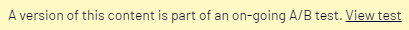 View Test on the notification bar