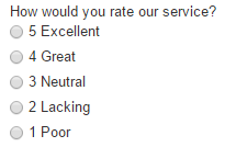 Radio buttons in form
