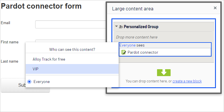 Personalize Pardot contact