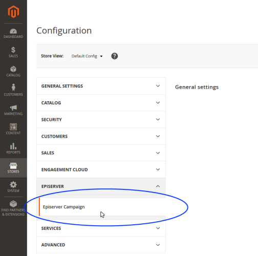 Image: Select Episerver> Episerver Campaign