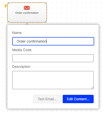 Images: Order confirmation email node