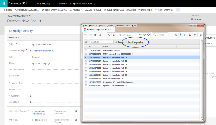 Image: Send mailings