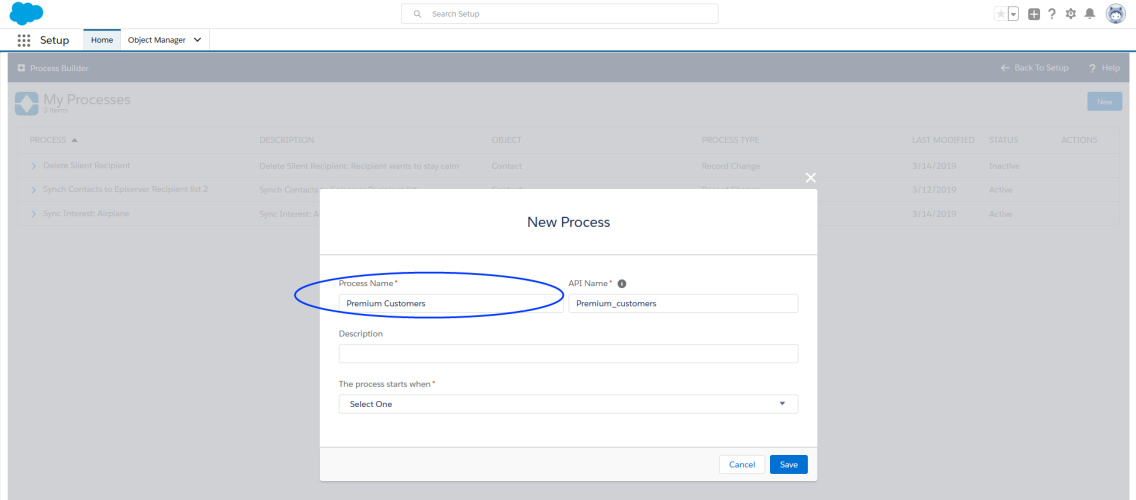 Image: Process name