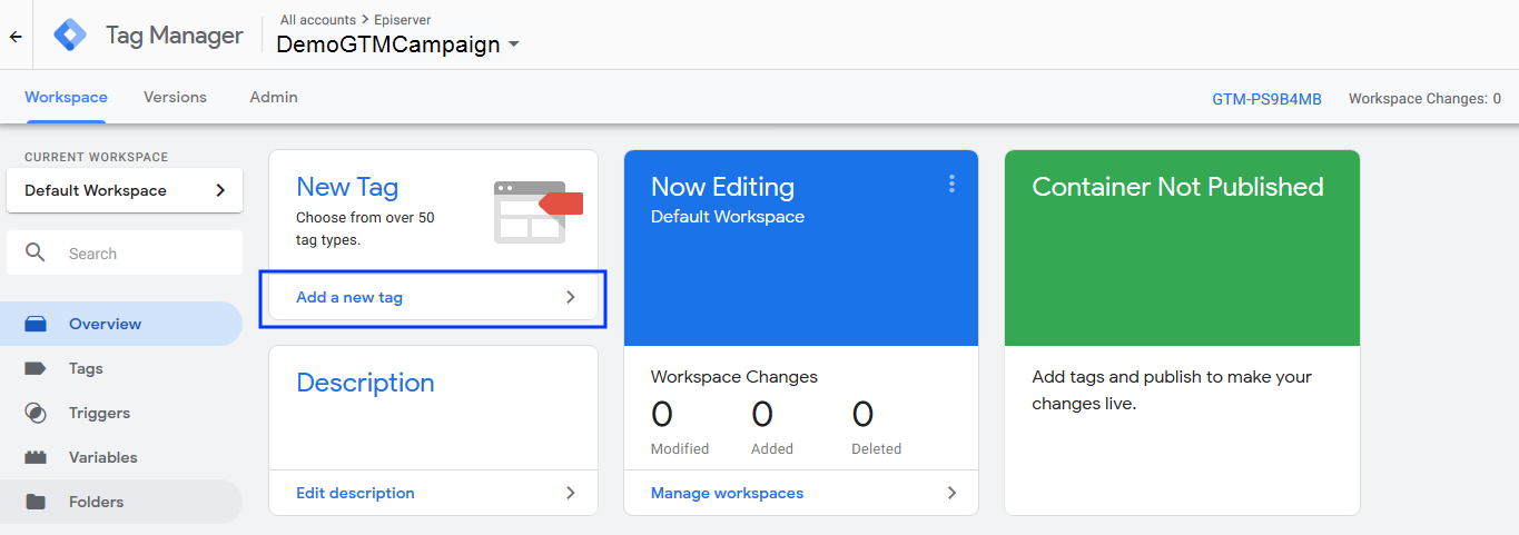 Image: Adding a new tag