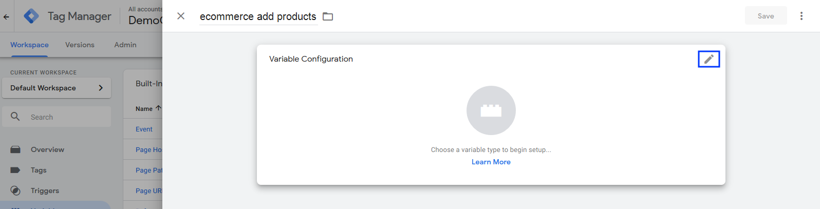 Image: Editing variables