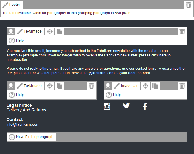Image:  Fixed footer