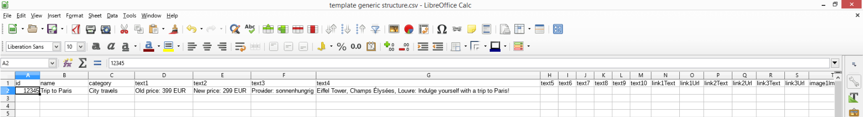 Image: Entering product data