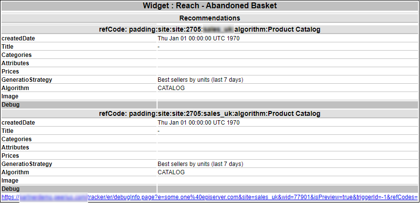 Image: Detailed information screen