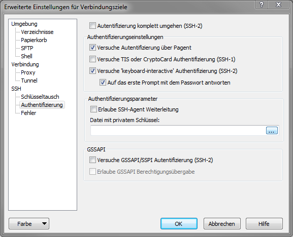 Bild: Privaten Schlüssel auswählen