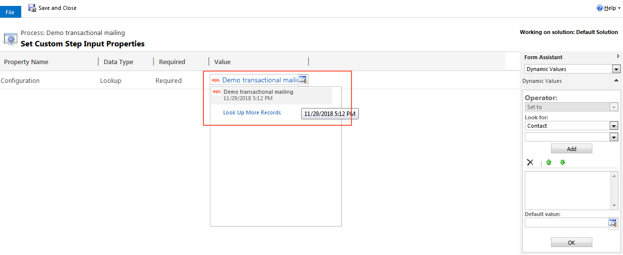 Bild: Konfiguration auswählen
