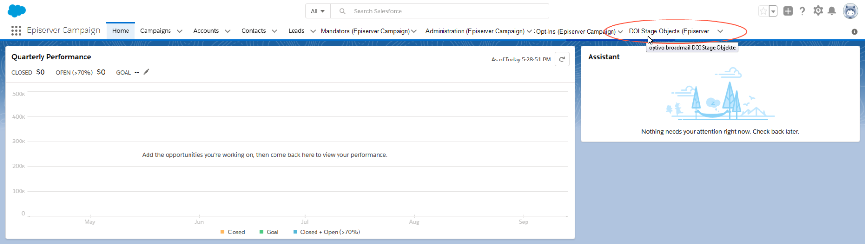Bild: Nicht zugeordnete Double-Opt-ins (Episerver Campaign)