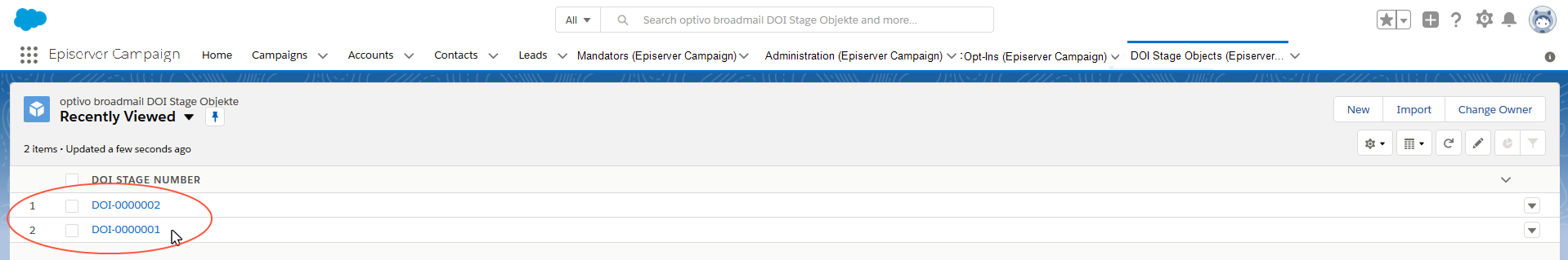 Bild: Nicht automatisch zugeordnete Werbeeinverständnisse