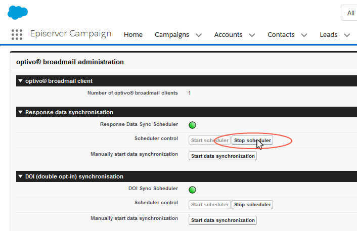 Bild: Datensynchronisierung deaktivieren