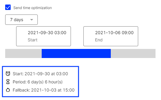 Bild: Einstellungen im Infobereich