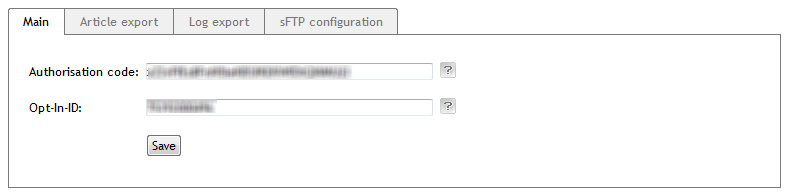 Bild: Optionen im Reiter Stamm