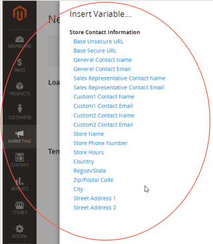 Bild: Variable auswählen