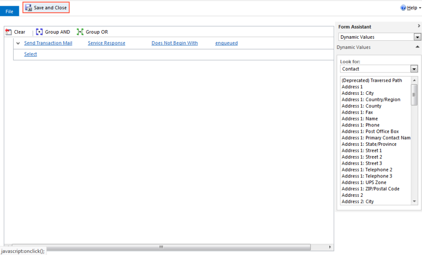 Bild: Überprüfungsbedingungen