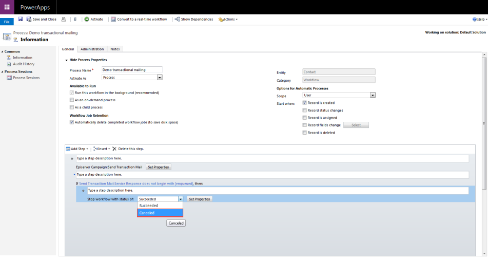 Bild: Workflow beenden