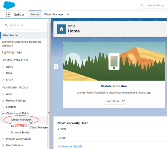 Bild: Objekt-Manager