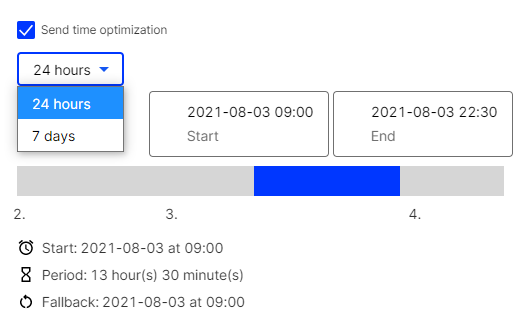 Bild: Maximale Dauer festlegen