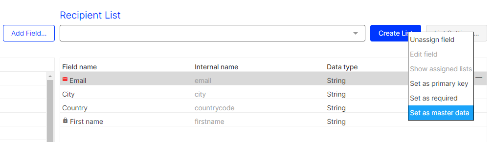 Bild: Als Stammdaten festlegen