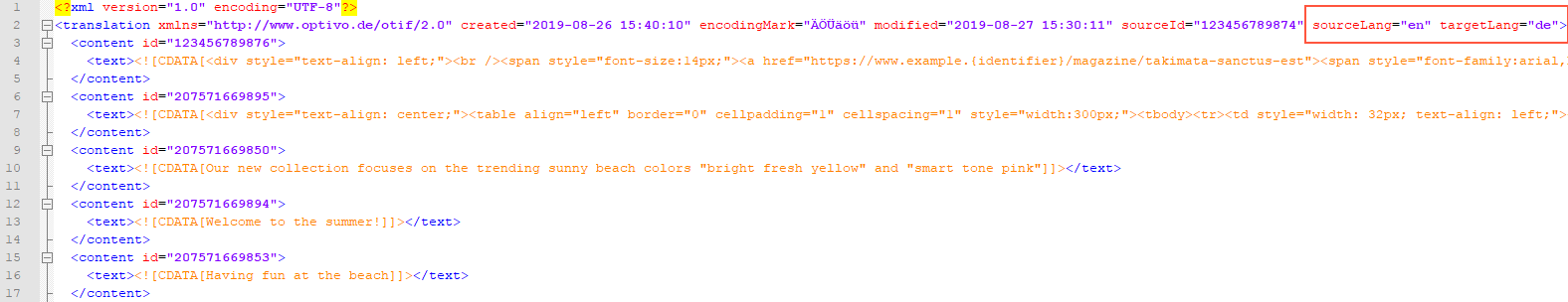 Bild: XML-Übersetzungsdatei