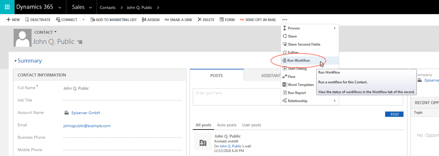Bild: Workflow ausführen