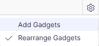 Add gadget menu